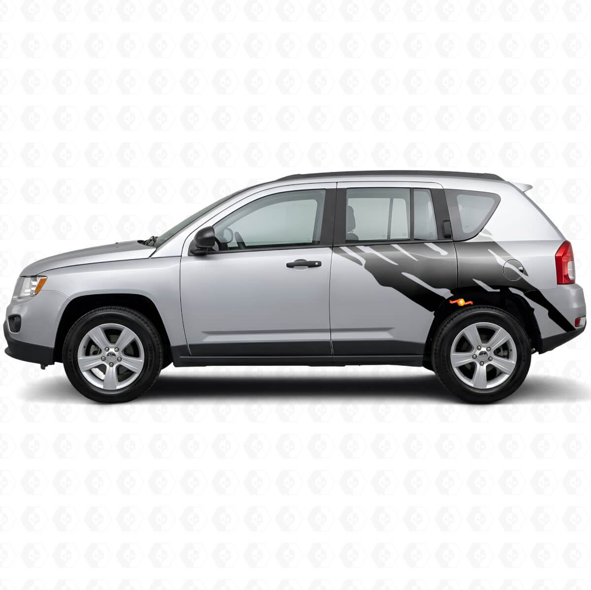 Autocollant vinyle latéral arrière « Projection de boue » pour Jeep Compass 2007-2016