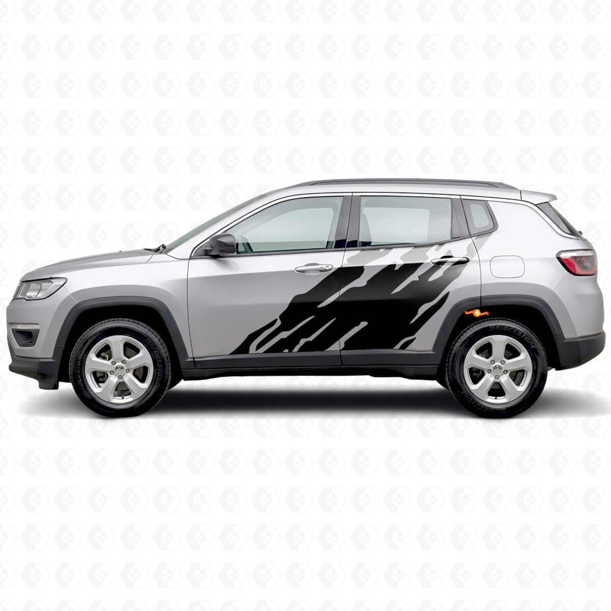 Autocollant latéral en vinyle motif éclaboussures de boue pour Jeep Compass 2016+