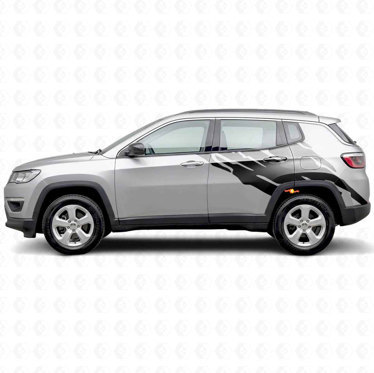 Autocollant vinyle graphique éclaboussures de boue latéral arrière pour Jeep Compass 2016+