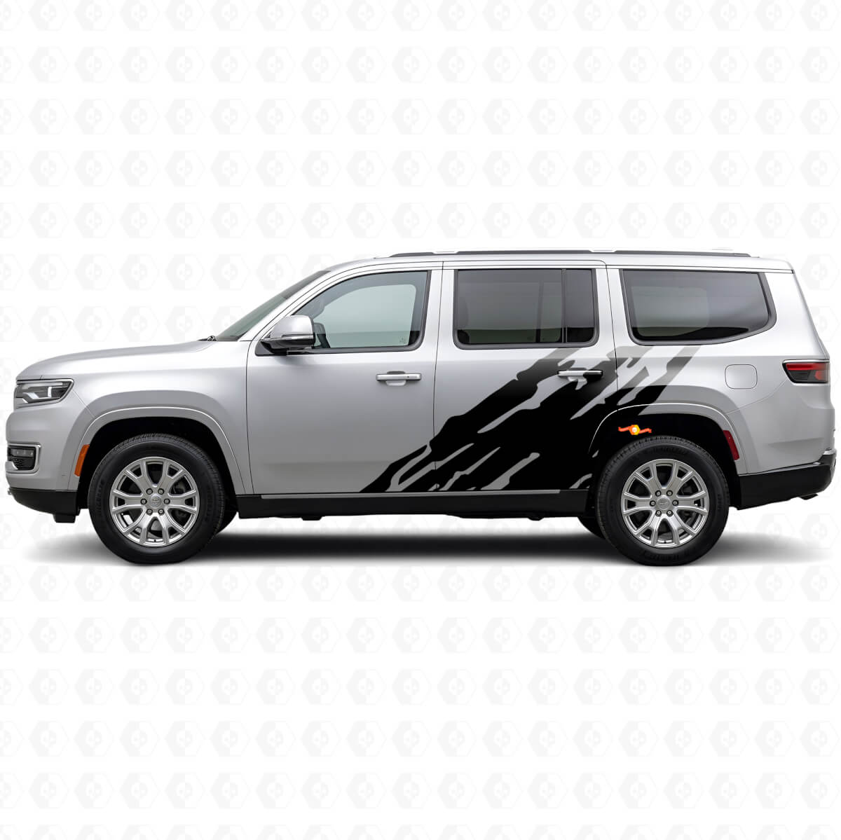 Autocollant vinyle latéral avec motif éclaboussures de boue pour Jeep Wagoneer 2022+