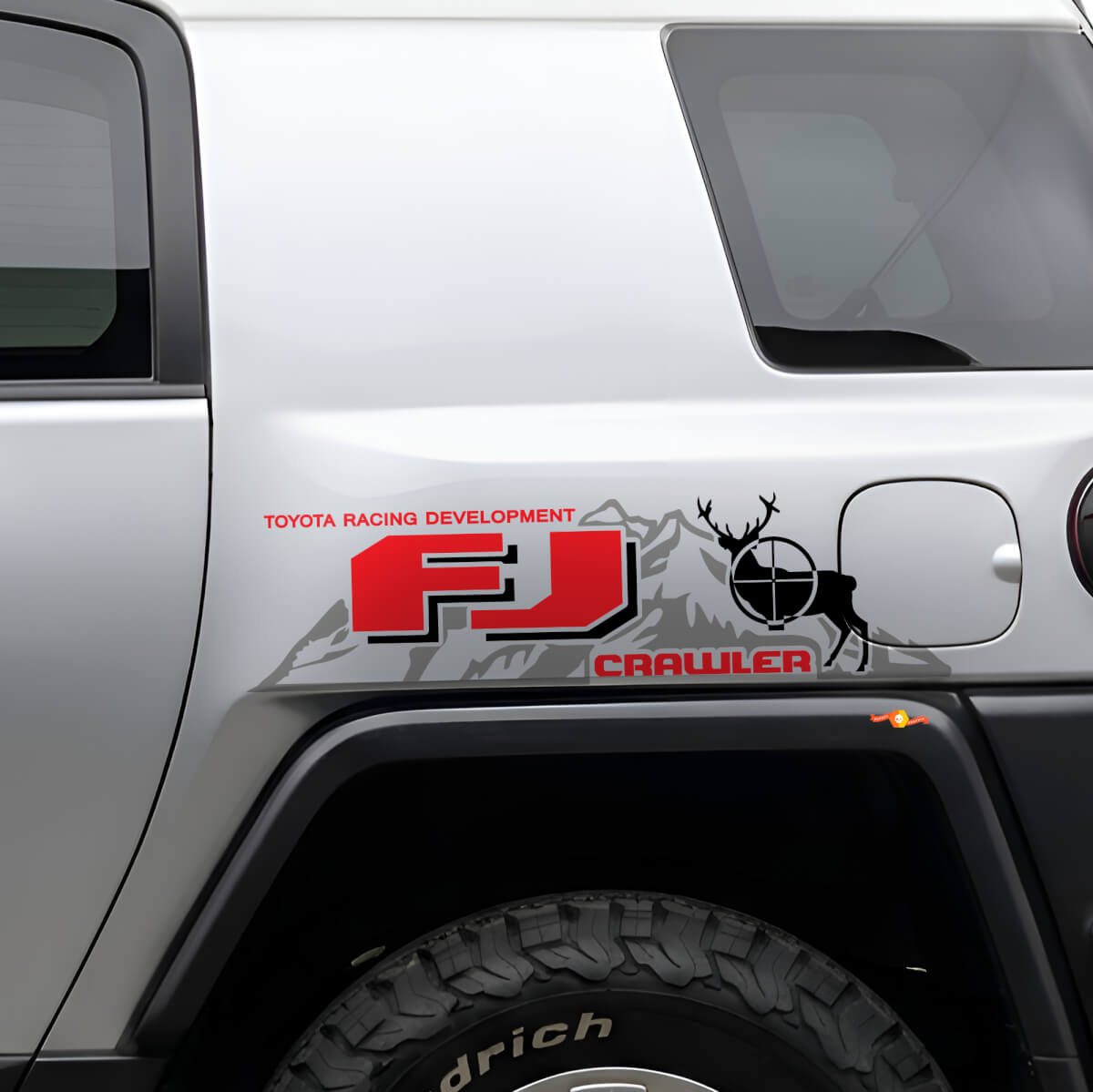Kit d'autocollants latéraux en vinyle FJ Crawler Mountain Deer pour Toyota FJ Cruiser