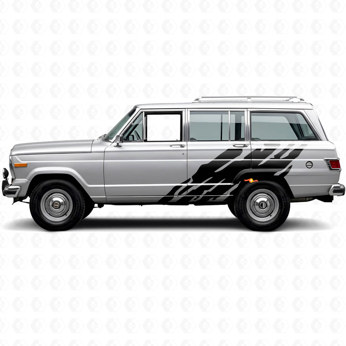 Sticker vinyle latéral avec motif éclaboussures de boue pour Jeep Wagoneer 1963-1991