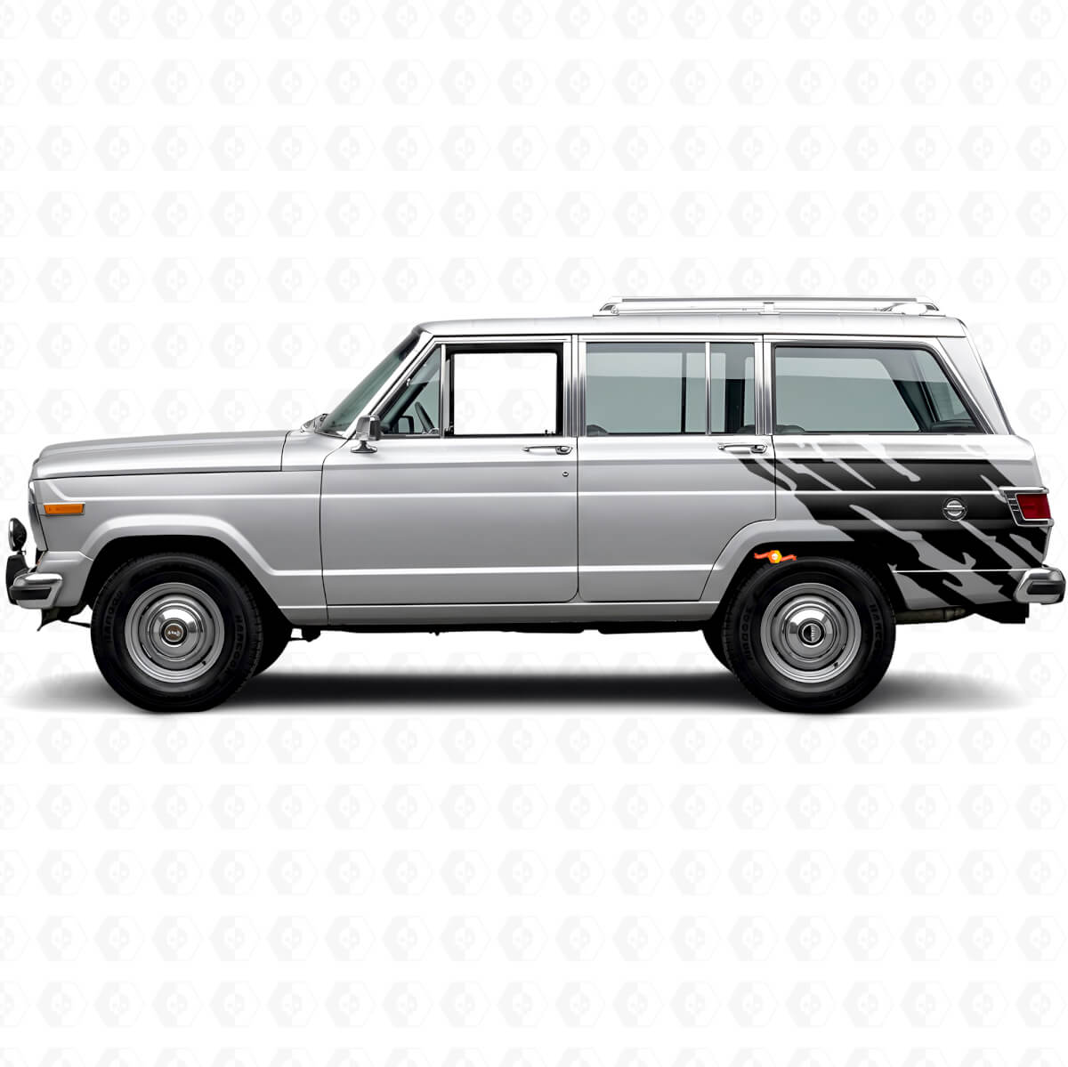 Autocollant en vinyle graphique éclaboussures de boue arrière latéral pour Jeep Wagoneer 1963-1991