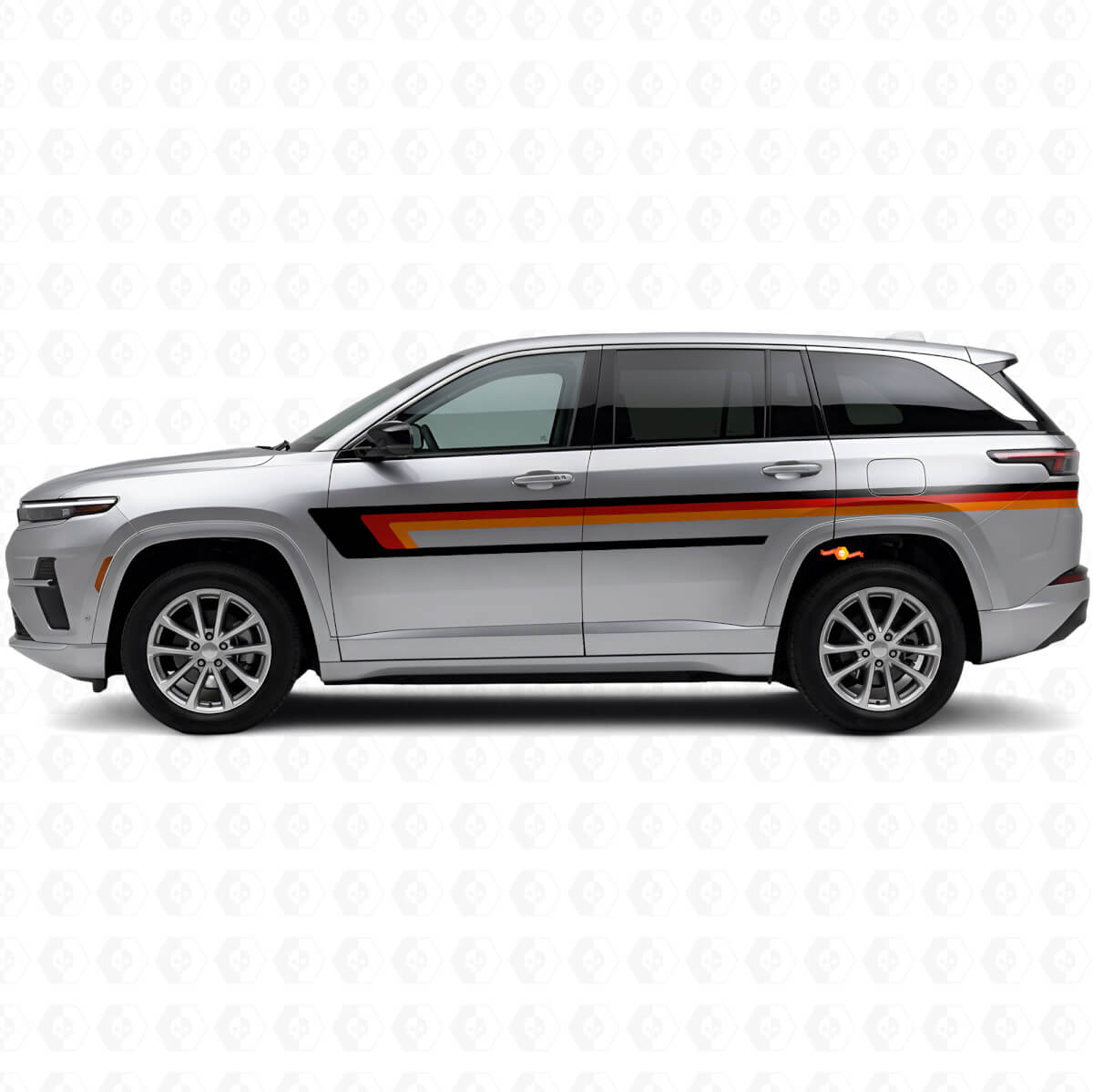 Autocollant Vinyle Latéral à Triple Bandes pour Porte Jeep Wagoneer S 2024+