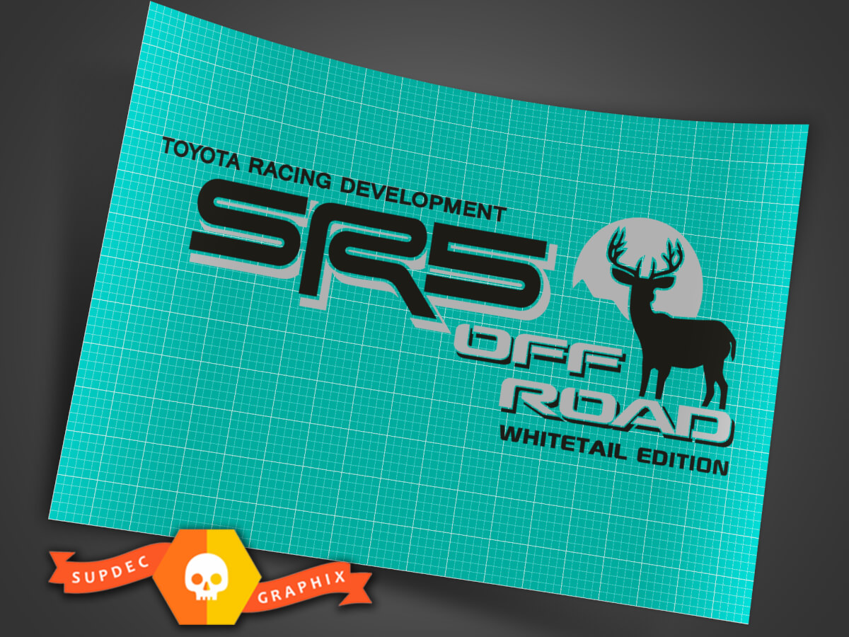 2 TOYOTA SR5 OFF ROAD WHITETAIL EDITION DECAL Montagne TRD racing développement côté vinyle autocollant autocollant