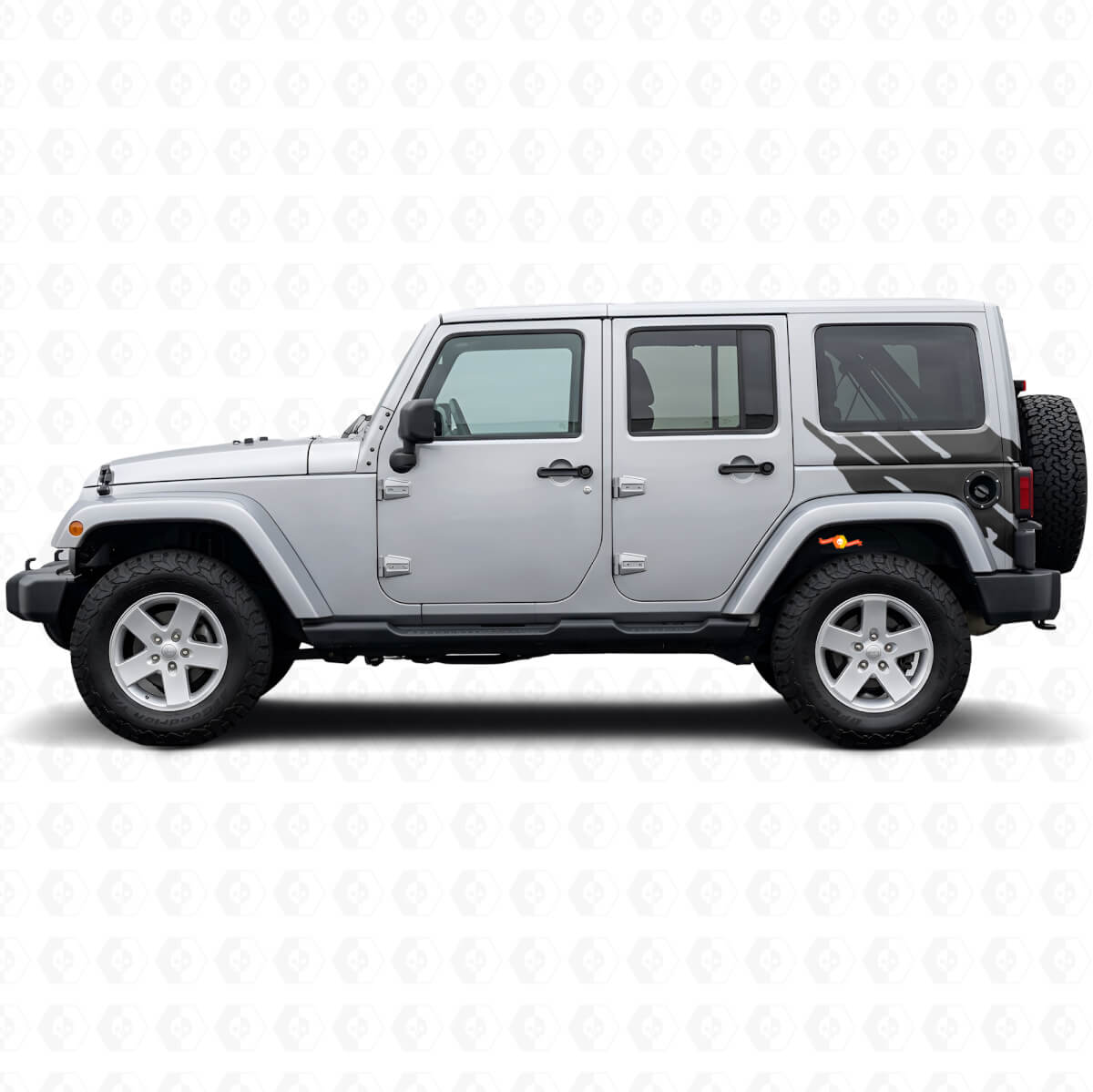 Autocollant en vinyle graphique éclaboussures de boue arrière latéral pour Jeep Wrangler JK 2007-2018