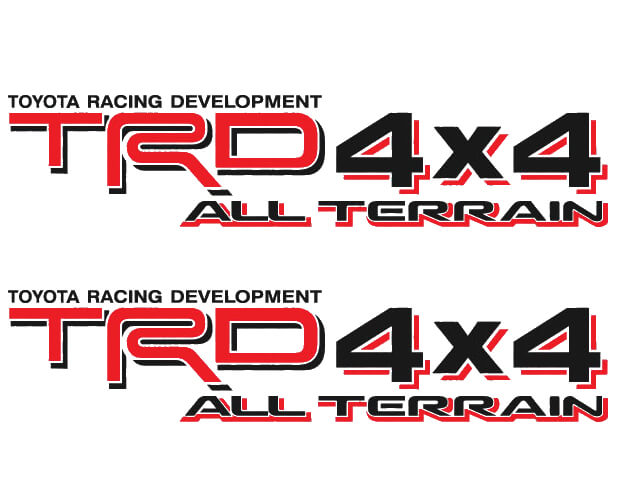 AUTOCOLLANT TOYOTA TRD 4X4 TOUT TERRAIN DéCALQUE Montagne Autocollant vinyle latéral TRD Racing Development
