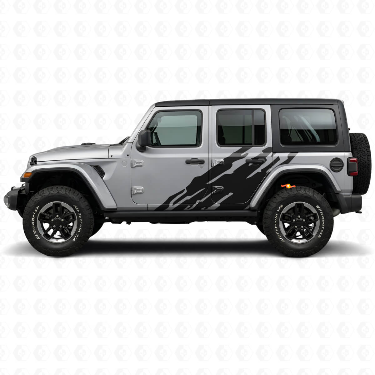 Autocollant Vinyle Latéral Graphique Projection de Boue pour Jeep Wrangler JL 2018+