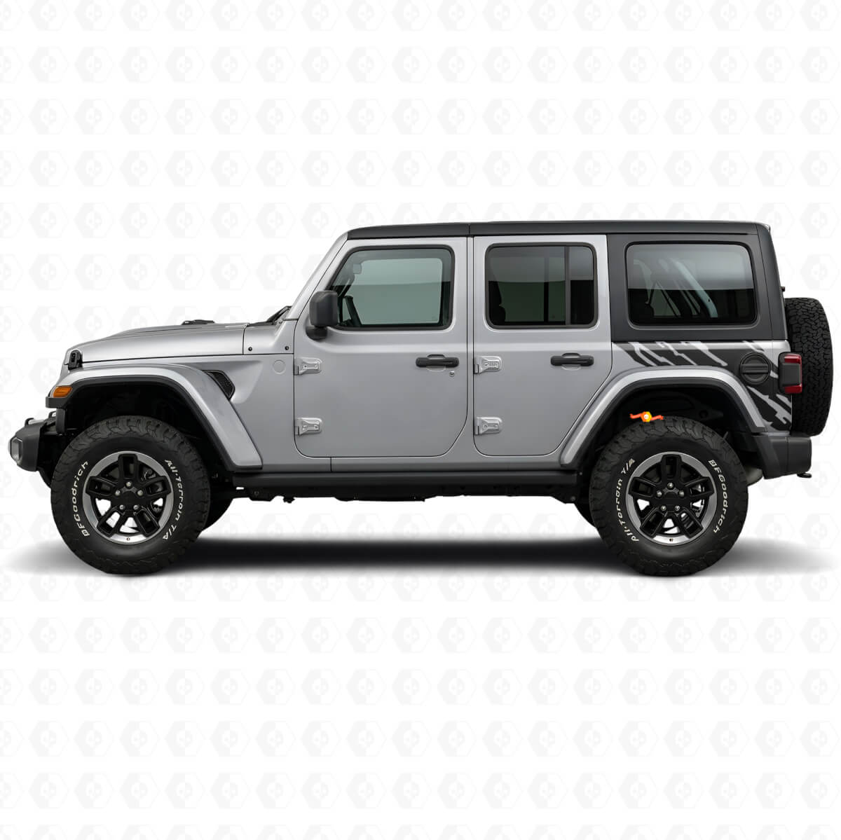 Autocollant vinyle graphique d'éclaboussures de boue arrière latéral pour Jeep Wrangler JL 2018+