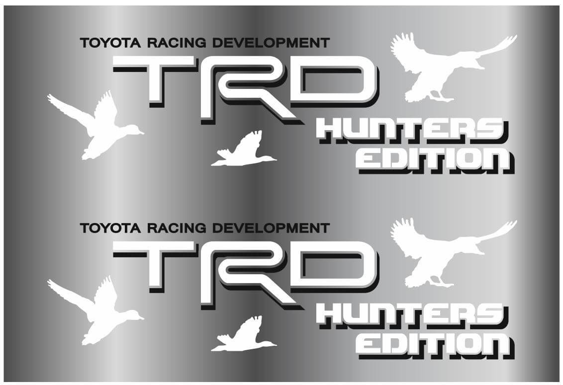 Paire d'autocollants latéraux édition Hunters style TRD pour Toyota FJ Cruiser