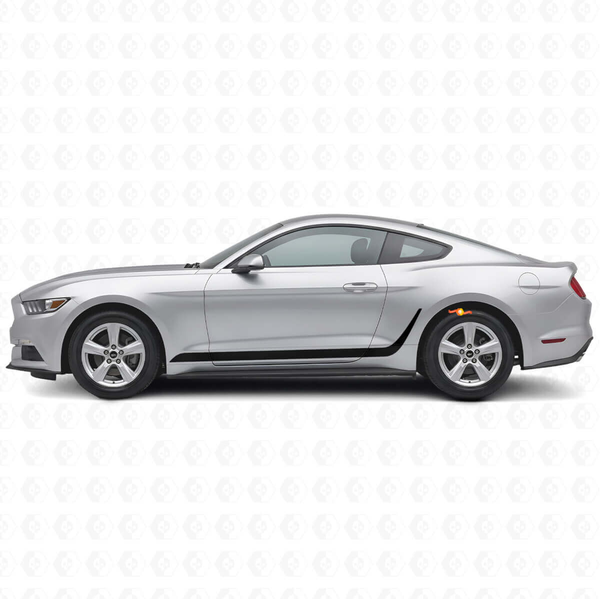 Kit de décalcomanies latérales en vinyle à rayures décorées pour Musclecar Mustang