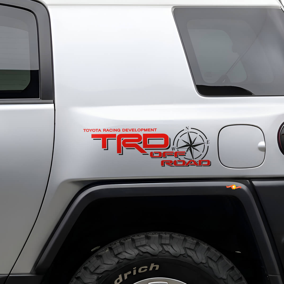Autocollants latéraux en vinyle TRD Off Road Compass pour Toyota FJ Cruiser