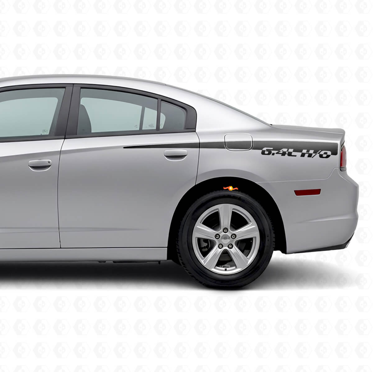 Autocollant en vinyle <i>Side Stripes</i> 6.4L H/O pour Dodge Charger 2011-2014