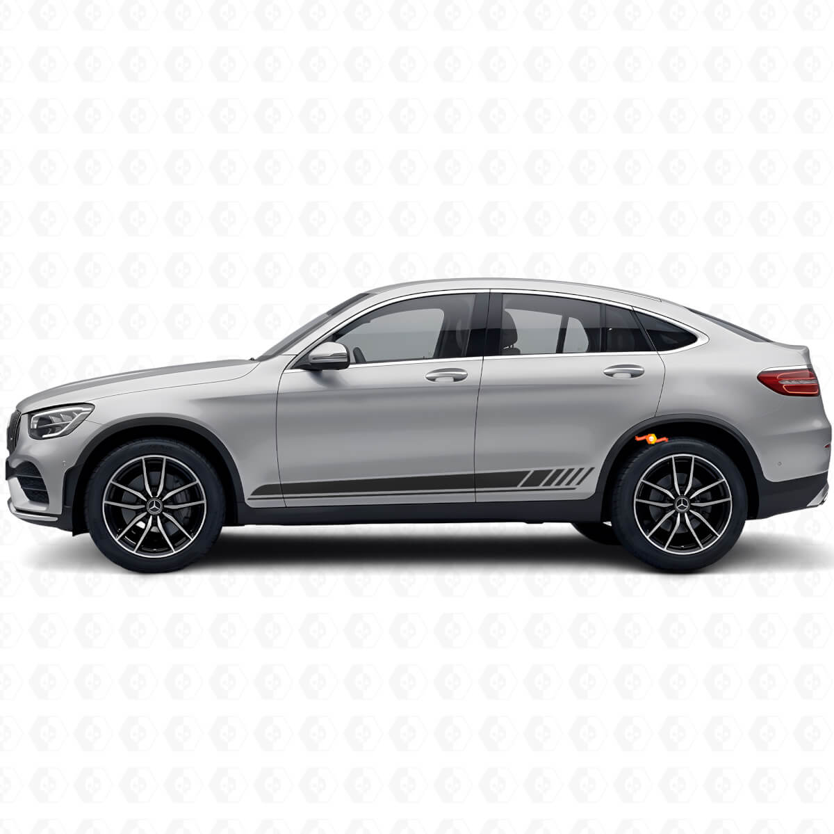 Autocollant vinyle bandes latérales style course pour Mercedes-Benz AMG GLC-Class C253