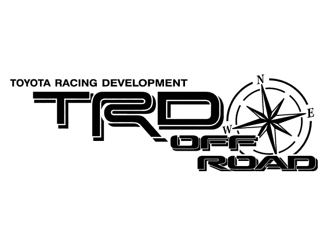 2 TOYOTA TRD OFF ROAD COMPASS ALL TERRAIN DECAL Montagne TRD racing développement côté vinyle autocollant autocollant 3