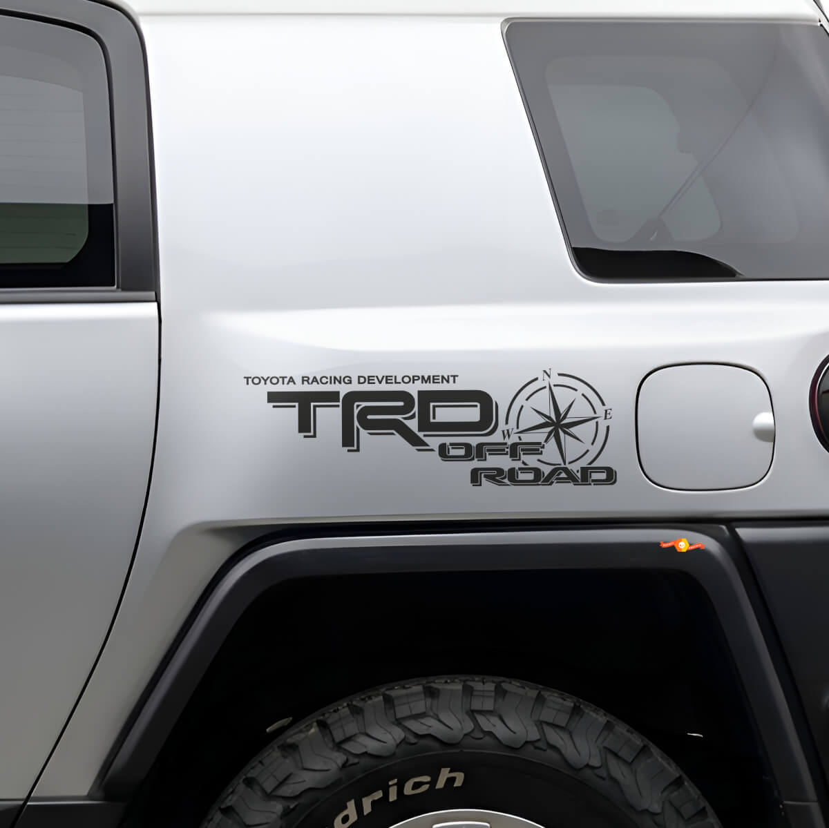 Autocollant latéral en vinyle TRD Off Road Compass pour Toyota FJ Cruiser