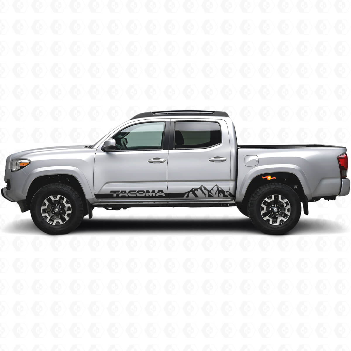 Autocollants en vinyle bandes bas de caisse style montagne pour Toyota Tacoma 2016-2023