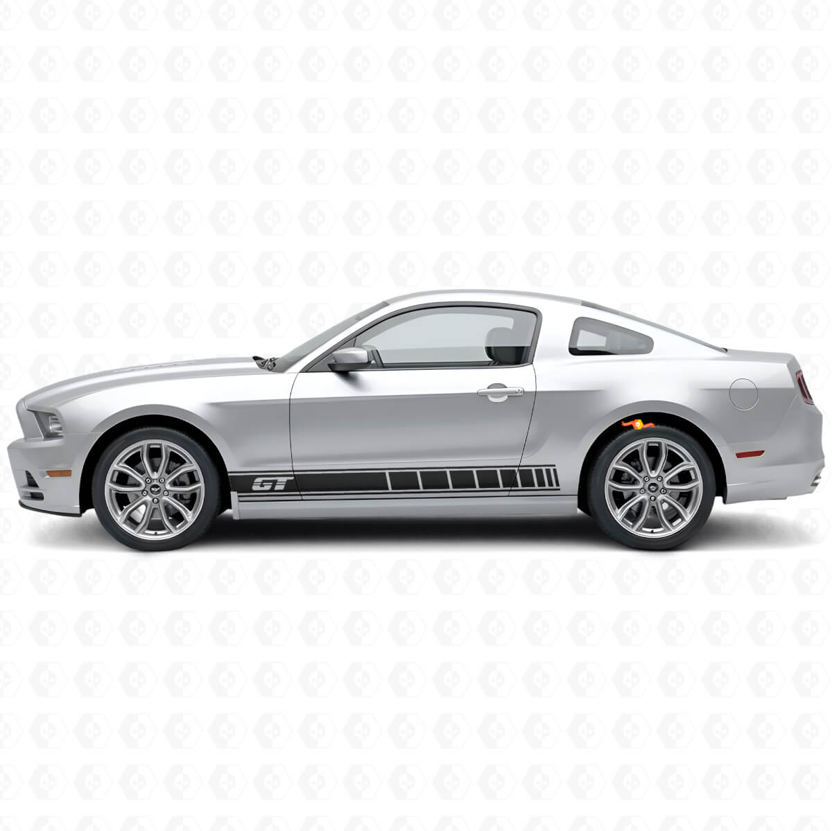 Kit de bandes autocollantes en vinyle pour bas de caisse avec logo GT pour Musclecar Musclecarmodel 2010-2014