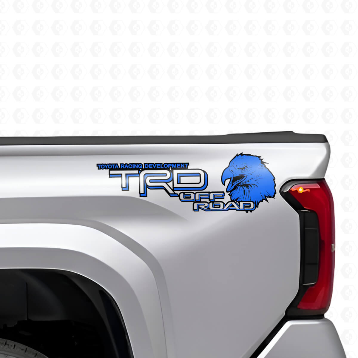 Ensemble d'autocollants en vinyle arrières latéraux TRD Off Road Eagle pour camions Toyota