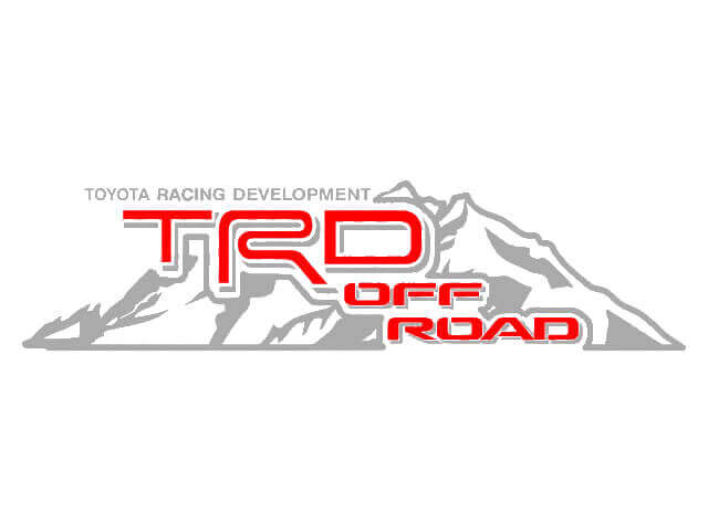 Jeu d'autocollants latéraux en vinyle style montagne TRD Off Road pour voitures Toyota