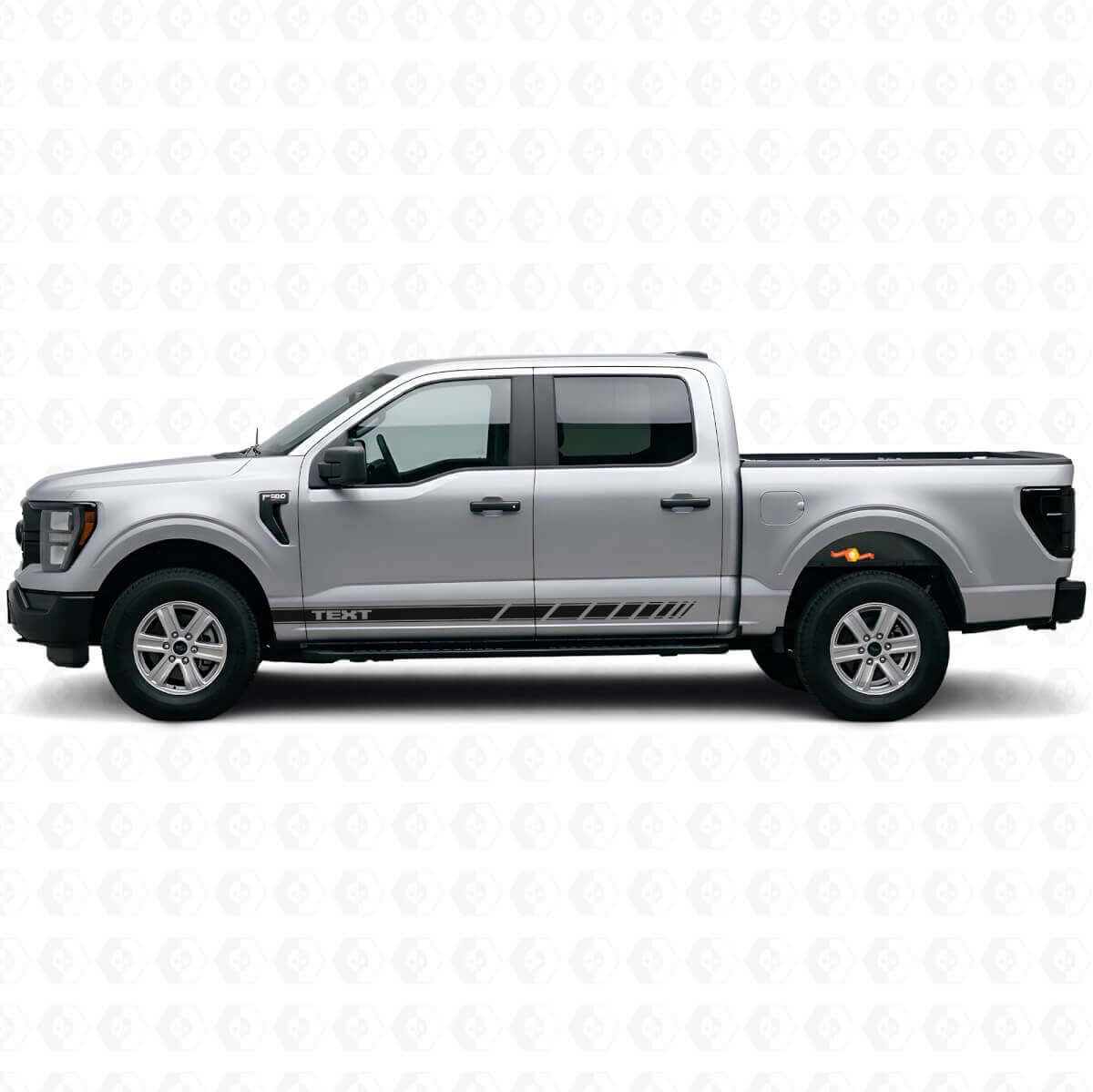 Kit de décalcomanies en vinyle à rayures latérales à damier personnalisées pour musclecar camion 2021-26