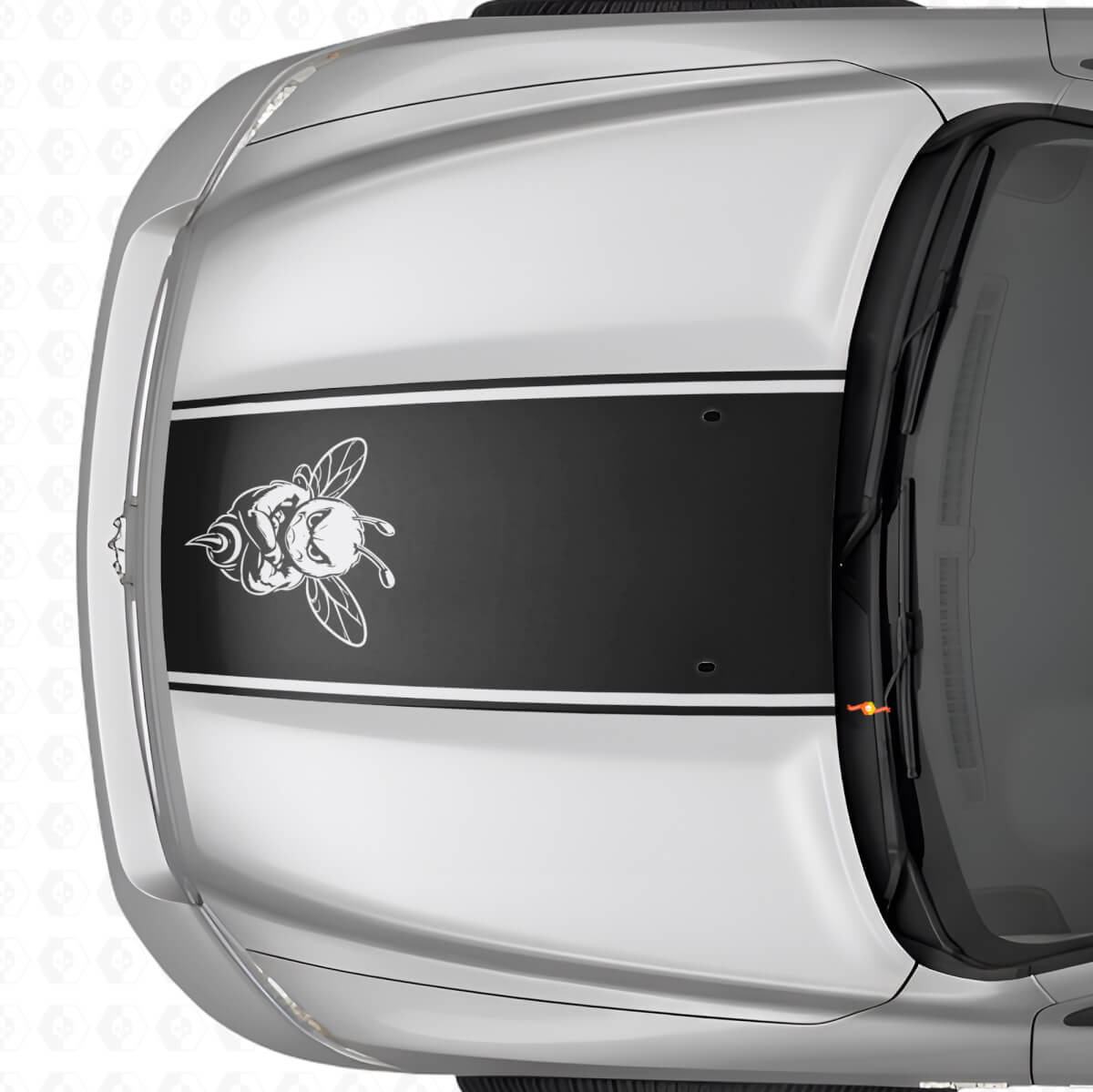 Autocollant vinyle bande contour capot Abeille Grincheuse pour Dodge Ram 1500 2500 3500