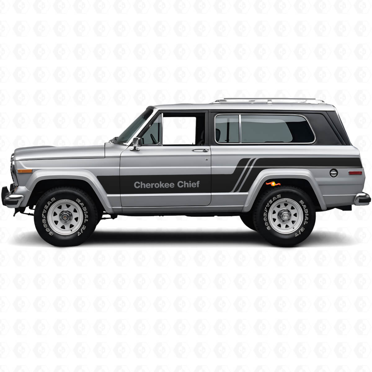 Kit de décalcomanies en vinyle pour bandes latérales Cherokee Chief pour Jeep Cherokee 1979