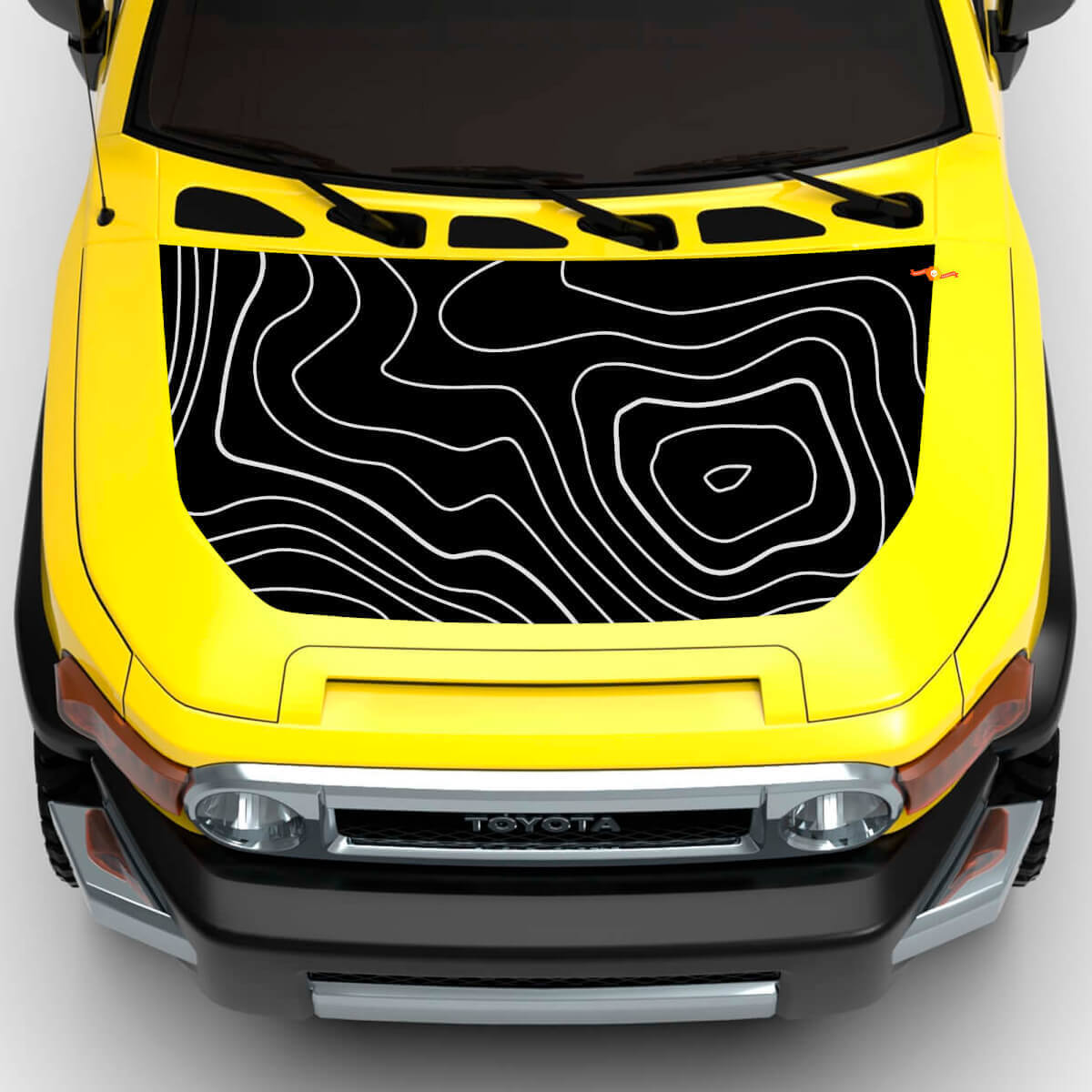 Kit de décalcomanies vinyle en relief pour capot et côtés pour Toyota FJ Cruiser