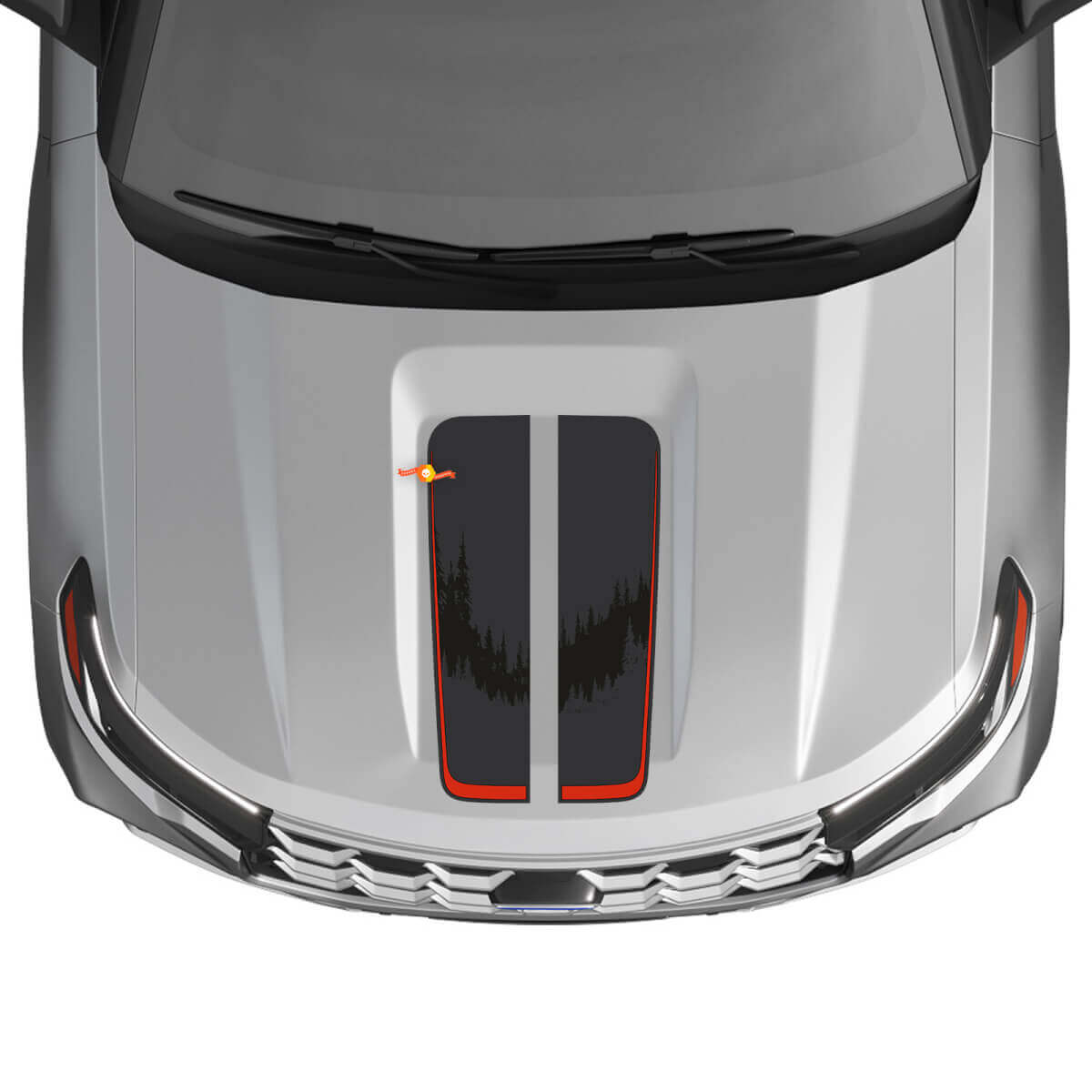 Jeu d'autocollants vinyles à double bande de capot pour Musclecar Explorer ST1 2020-2026