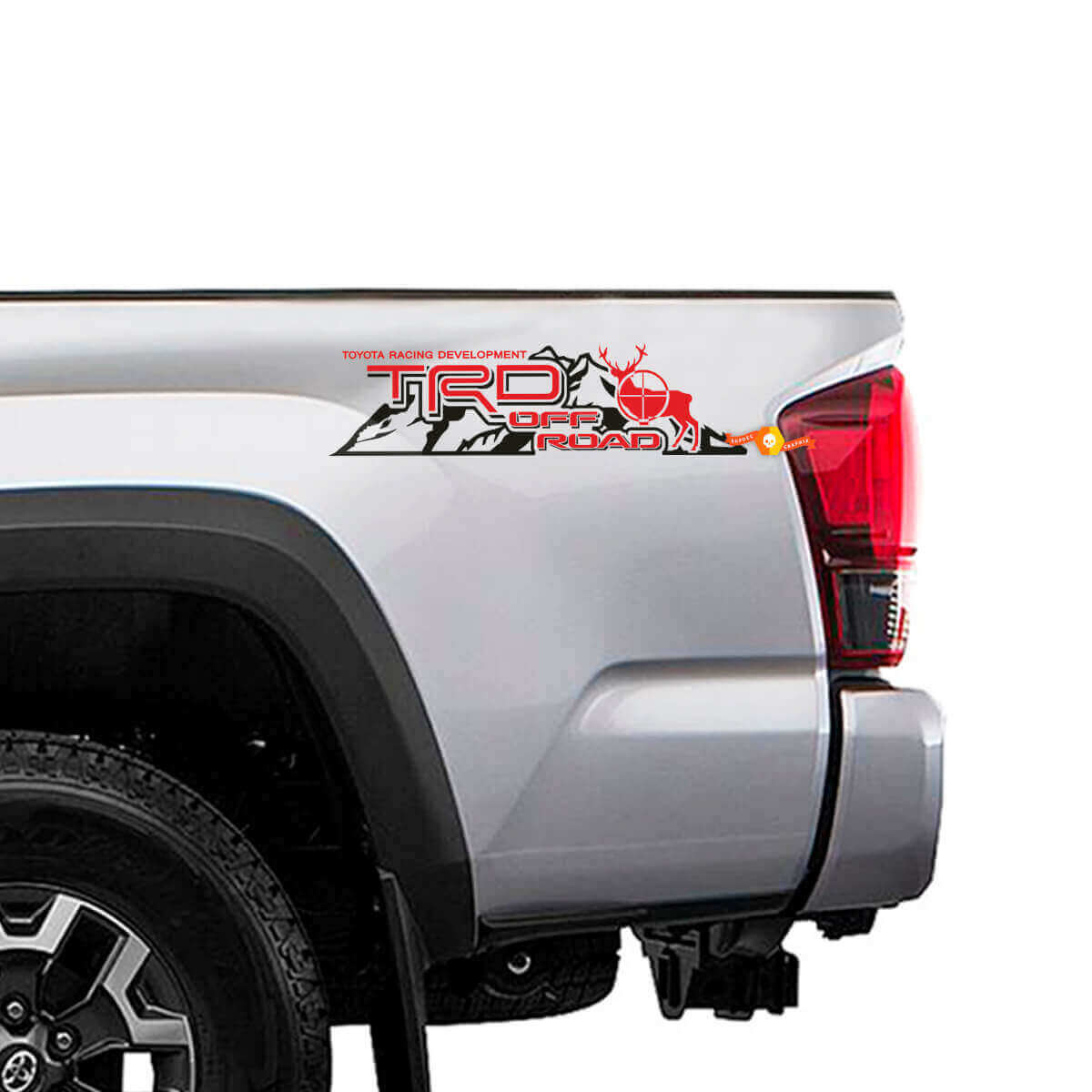 Ensemble d'autocollants vinyle latéraux TRD Off Road Mountain Deer Bed pour camions Toyota