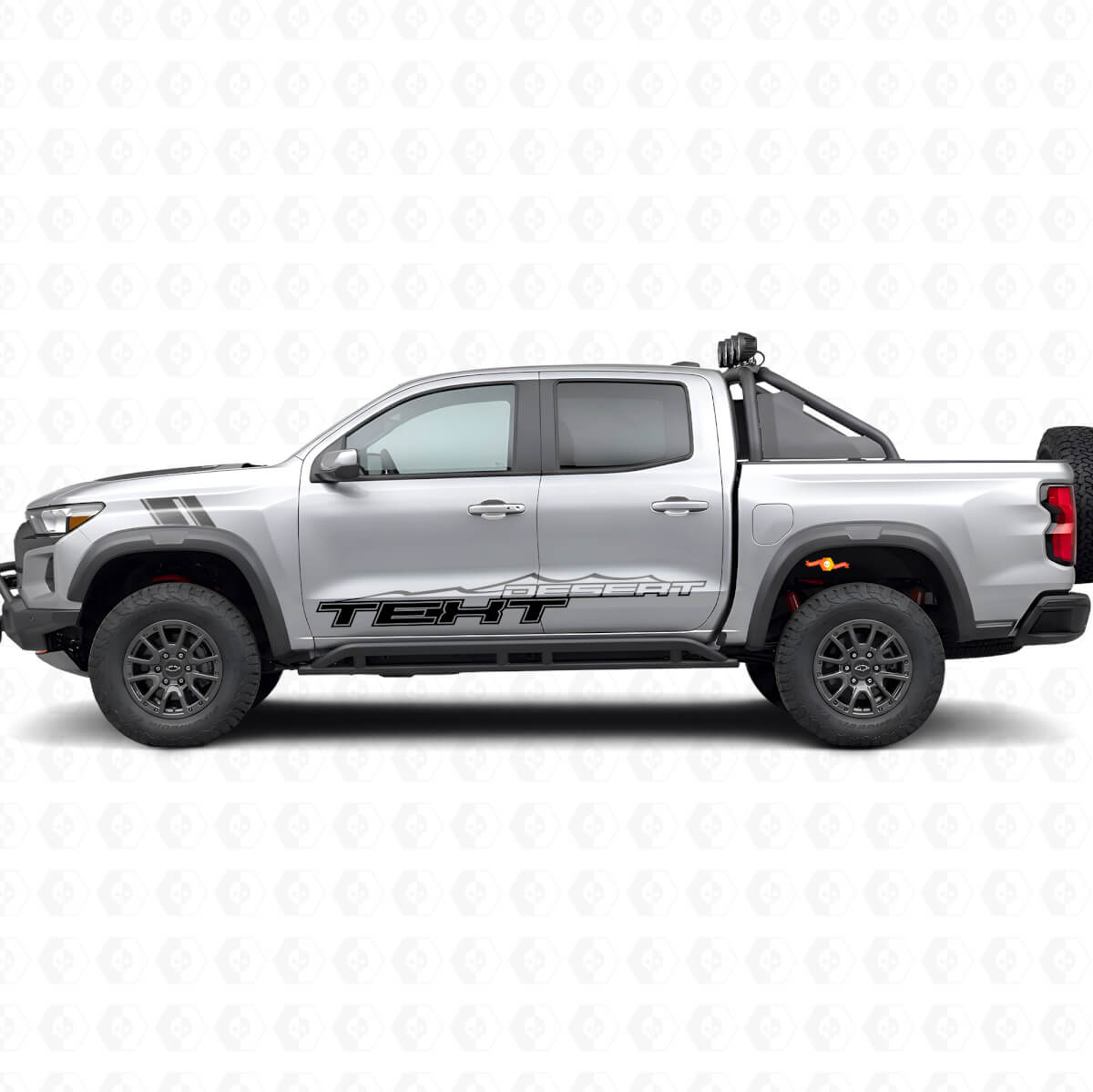 Kit de décalcomanies vinyle personnalisées style désert pour porte latérale Chevrolet Colorado ZR2
