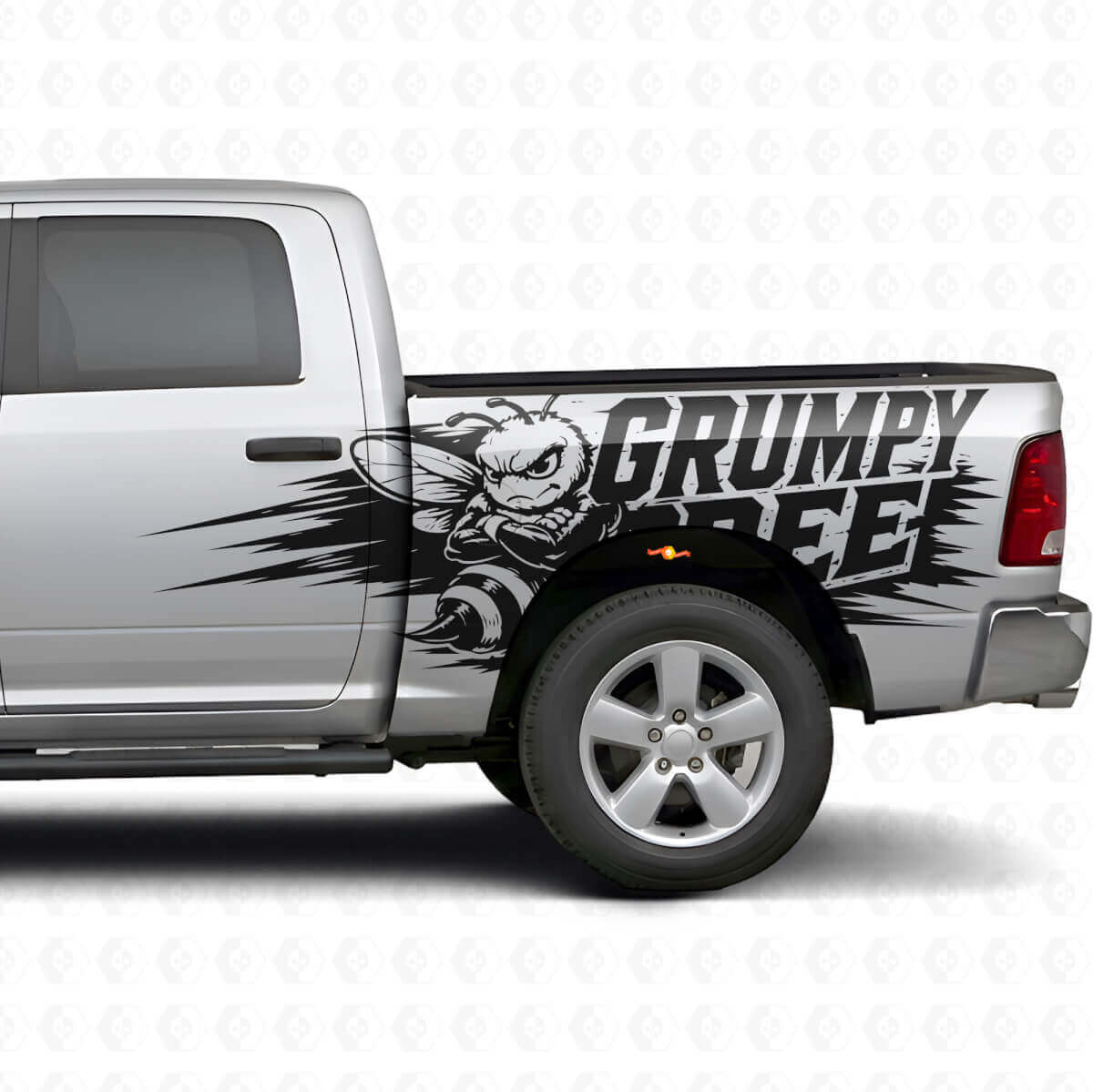 Kit de décalcomanies latérales style éclaboussure Grumpy Bee pour camion Dodge Ram