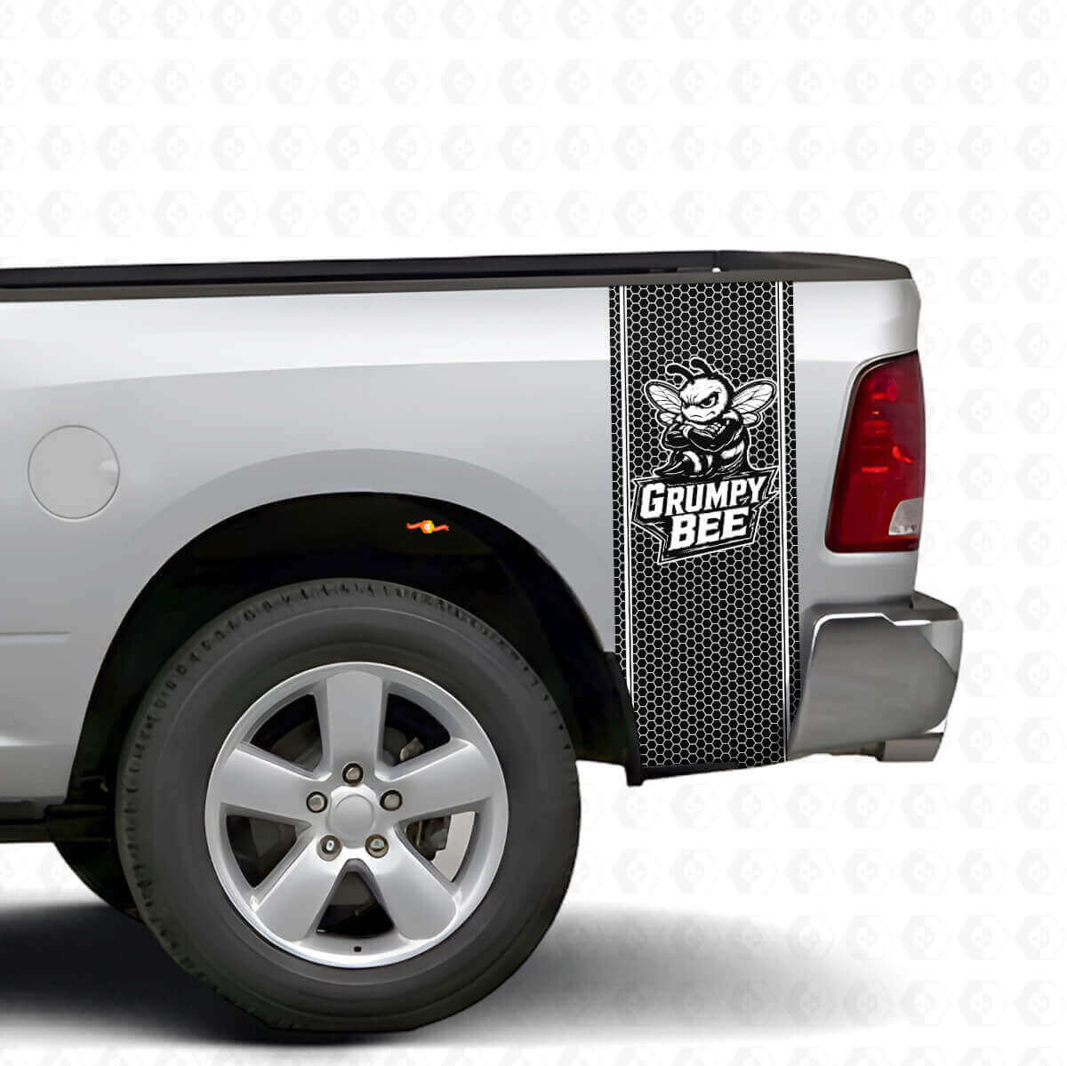 Kit de Stickers Vinyle de Chevet Style Nid d'Abeille Grumpy Bee pour Camion Dodge Ram
