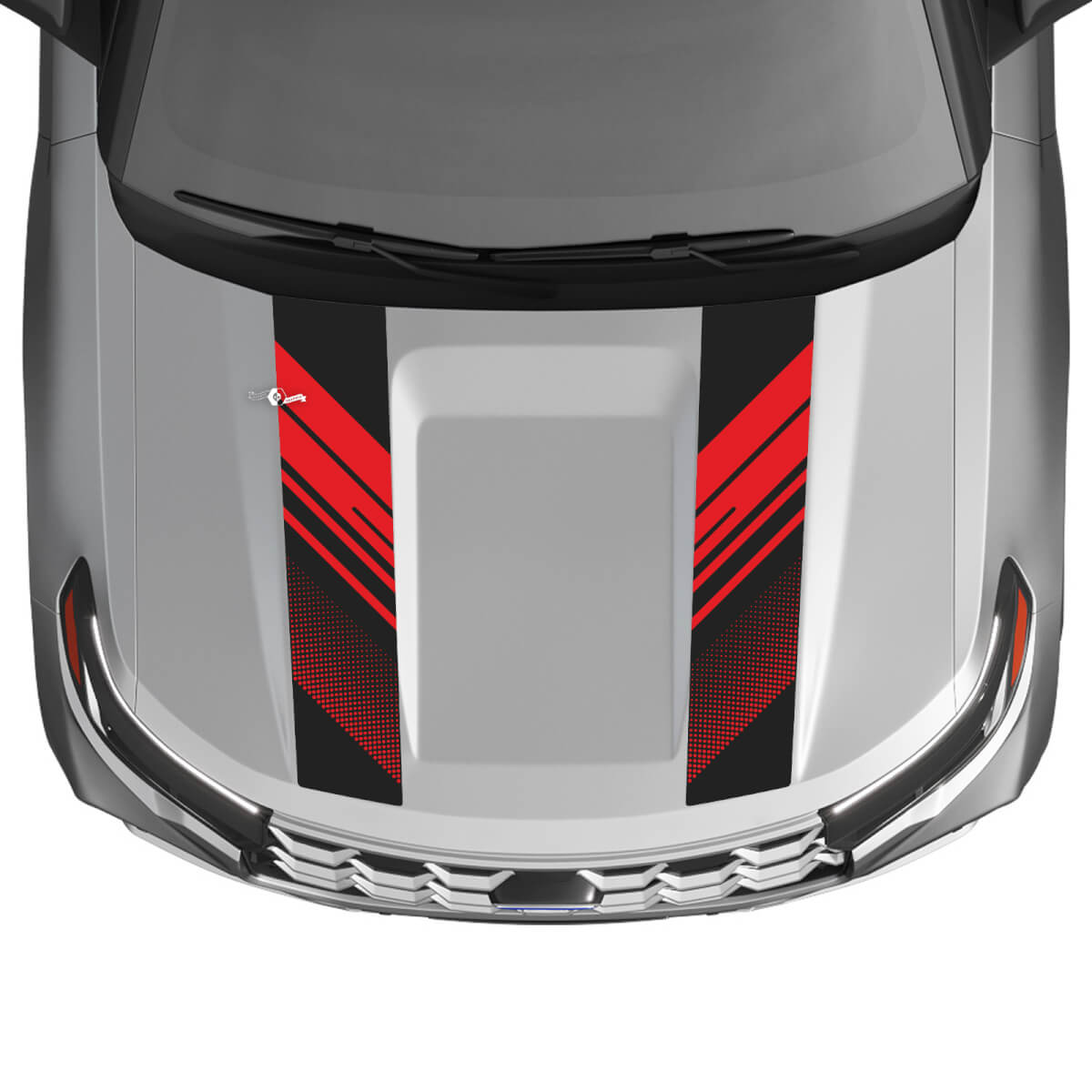 Kit d'autocollants en vinyle avec bandes perforées doubles pour capot pour Musclecar Explorer ST 2020-26