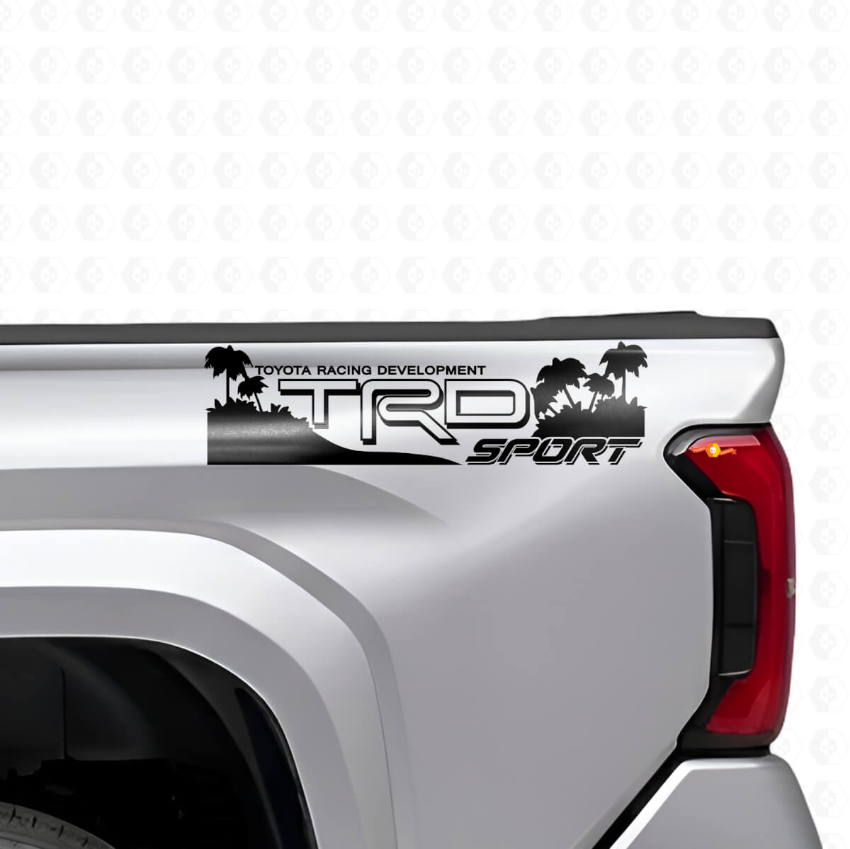 Ensemble d'autocollants vinyle latéraux arrière style plage TRD Off Sport pour camions Toyota