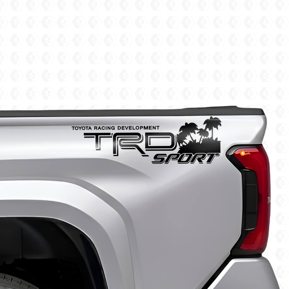 Ensemble d'autocollants en vinyle latéraux arrière style plage TRD Sport pour camions Toyota