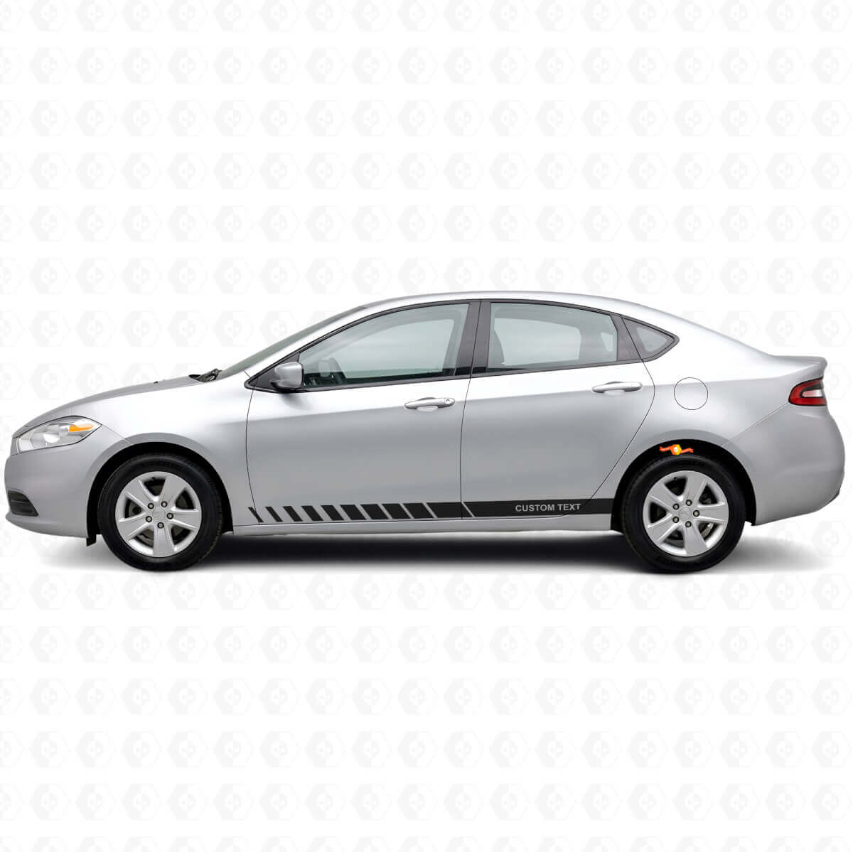 Kit d'autocollants en vinyle personnalisés à rayures de style stroboscope pour panneaux latéraux pour Dodge Dart 2013+