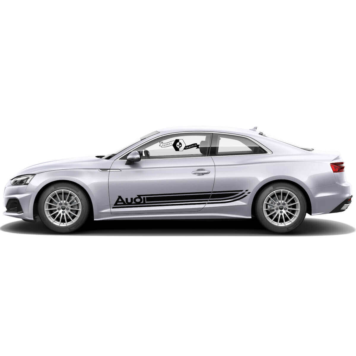 Kit de décalcomanies adhésives latérales de marque pour Audi A5