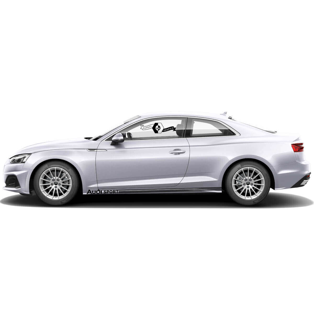 Jeu d'autocollants en vinyle Audi Sport bandes latérales pour Audi A5