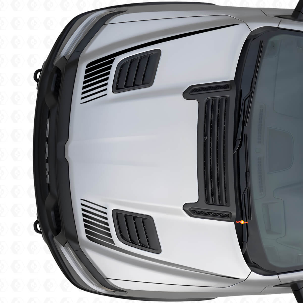 Set de décalcomanies en vinyle style stroboscope en forme de crosse de hockey pour Dodge Ram Sport 2019+