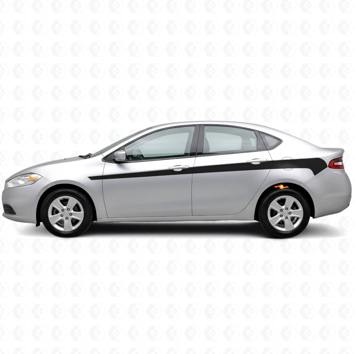 Kit d’autocollants vinyle bandes latérales d’accent pour Dodge Dart 2013+
