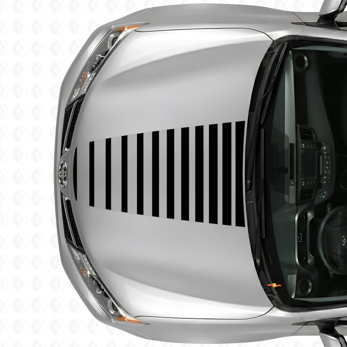 Autocollant vinyle de rayures stroboscopiques pour capot Toyota RAV4 2013+