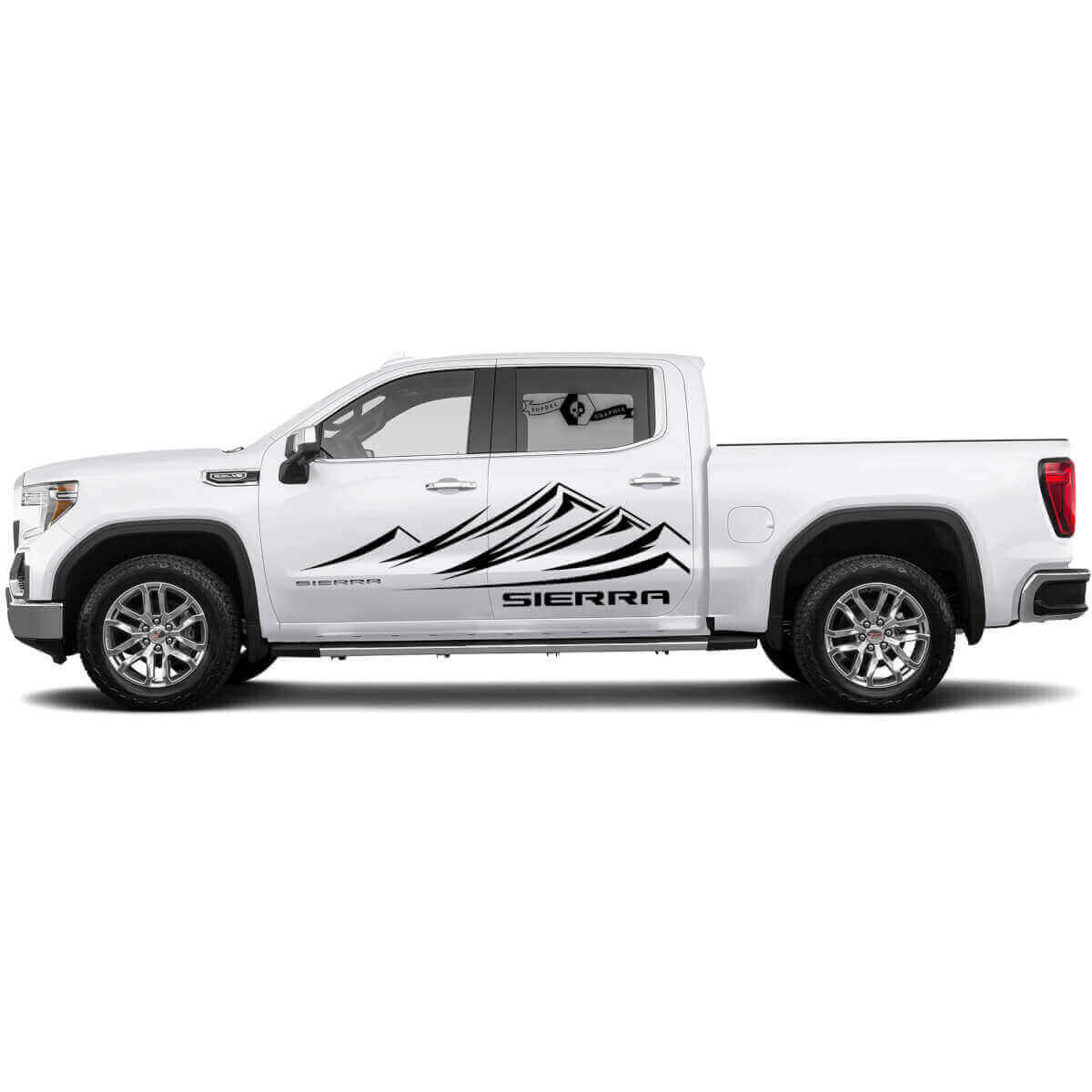 Kit de décalcomanies vinyle pour porte de chaîne de montagnes pour GMC Sierra