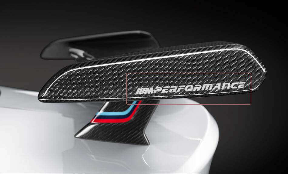 Kit d'autocollants en vinyle aileron style M Performance pour BMW