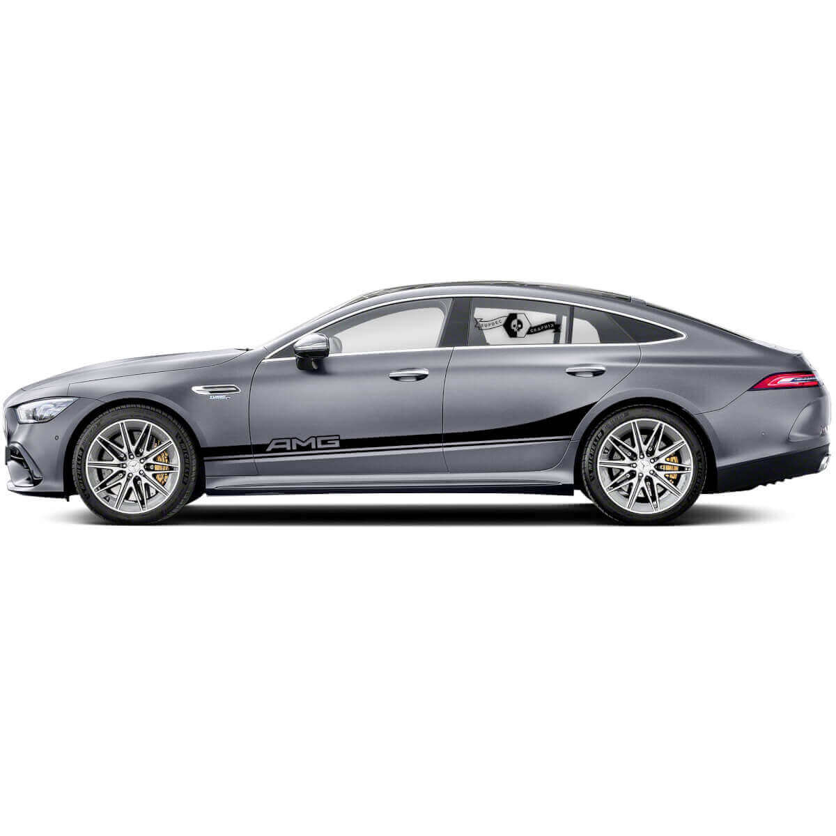 Kit de décalcomanies vinyle bandes latérales style AMG pour Mercedes Benz AMG GT3