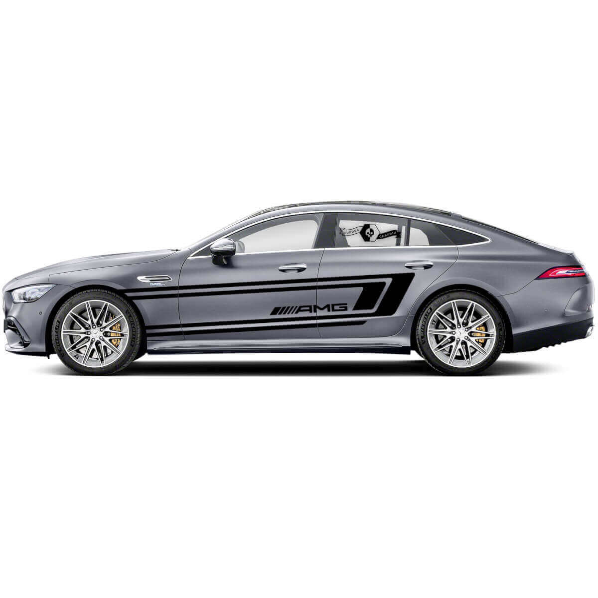 Kit de décalques vinyles à bandes doubles style AMG pour Mercedes Benz AMG GT3