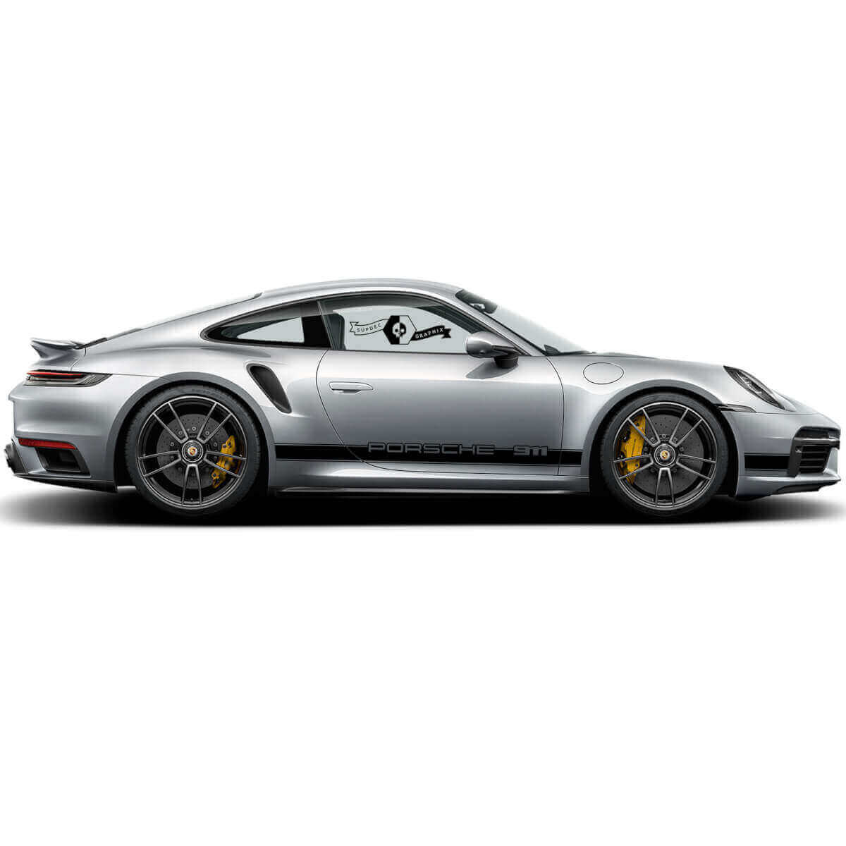 Kit de décalcomanies latérales en vinyle avec bandes de marque pour Porsche 911 Turbo S