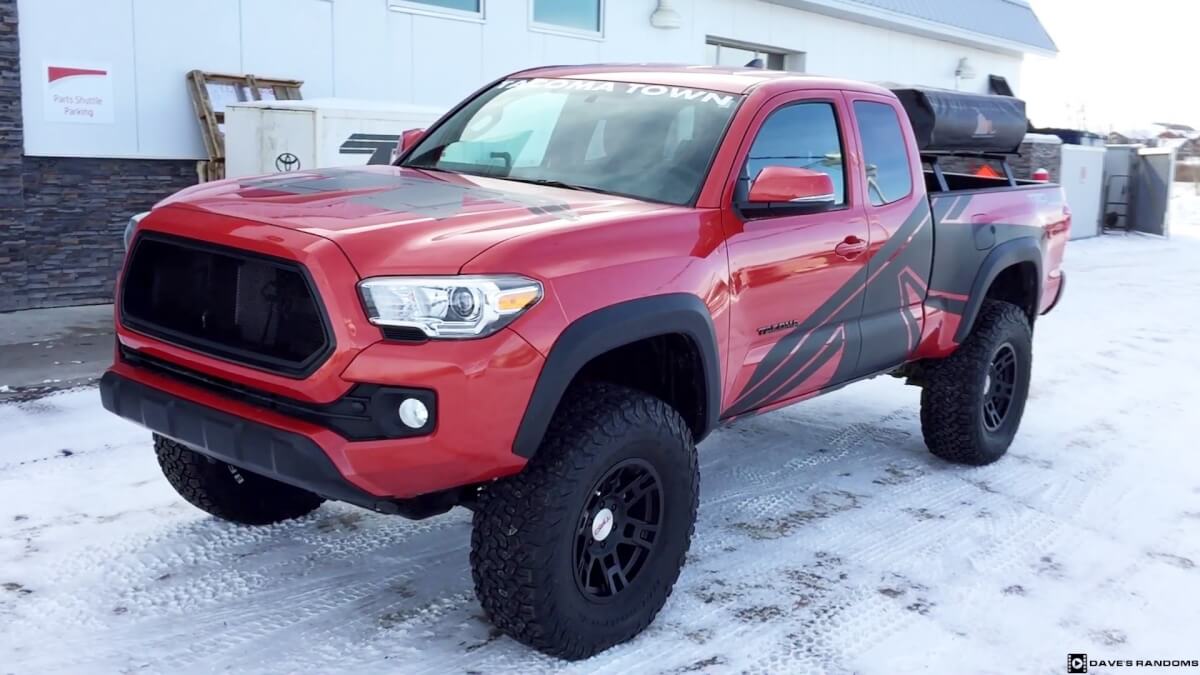 Kit d'autocollants vinyle graphiques latéraux style TRD pour Toyota Tacoma 2015-2018