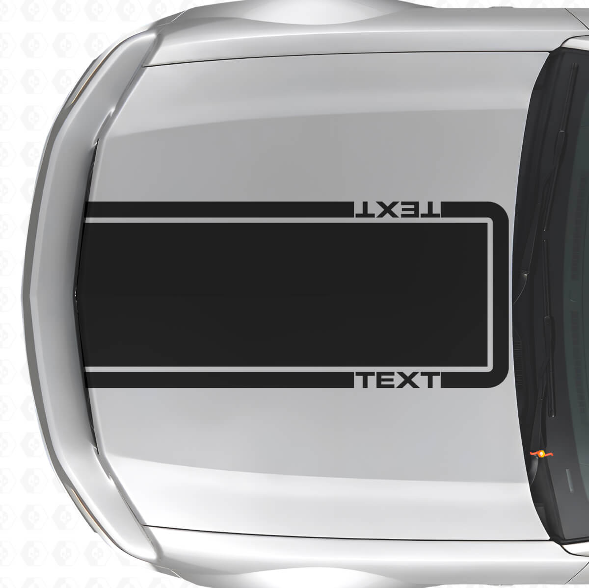 Autocollant vinyle à rayures avec contour de texte personnalisé pour capot Musclecar Musclecarmodel Mach 1 2005-09