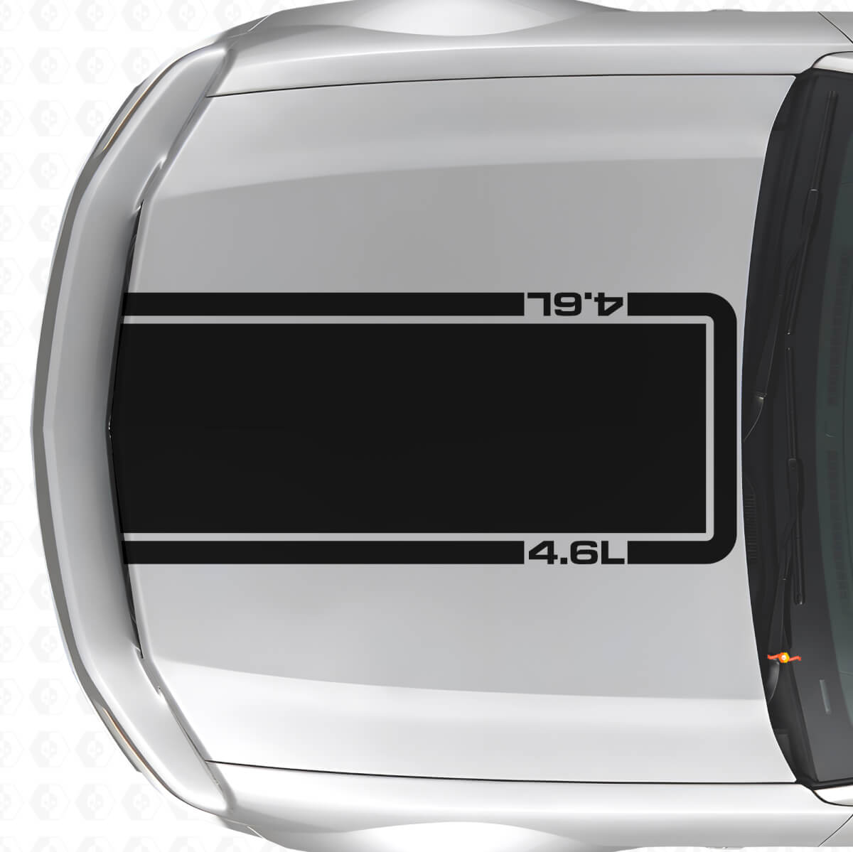 Autocollant en vinyle bande contour de capot 4.6L pour Musclecar Musclecarmodel Mach 1 2005-09